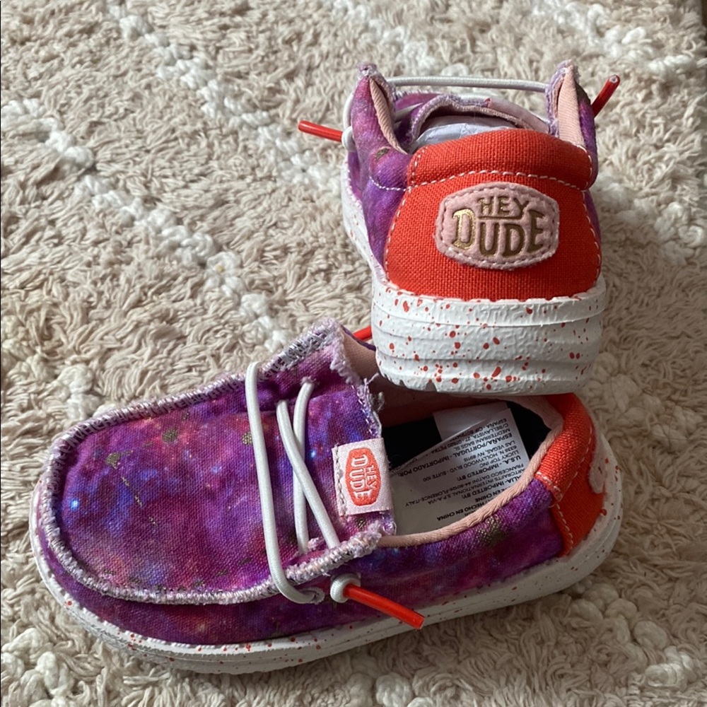Hey Dude // Kids Purple Canvas Shoes